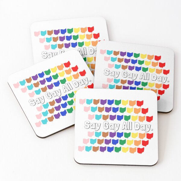 Item preview, Say Gay All Day | Ohio | House Bill 616 | HB616 | LGBTQ+ | Stop Hate | Stop H8 | Ally | Clear Text Black Border Option designed and sold by CtrlZDigitalD.