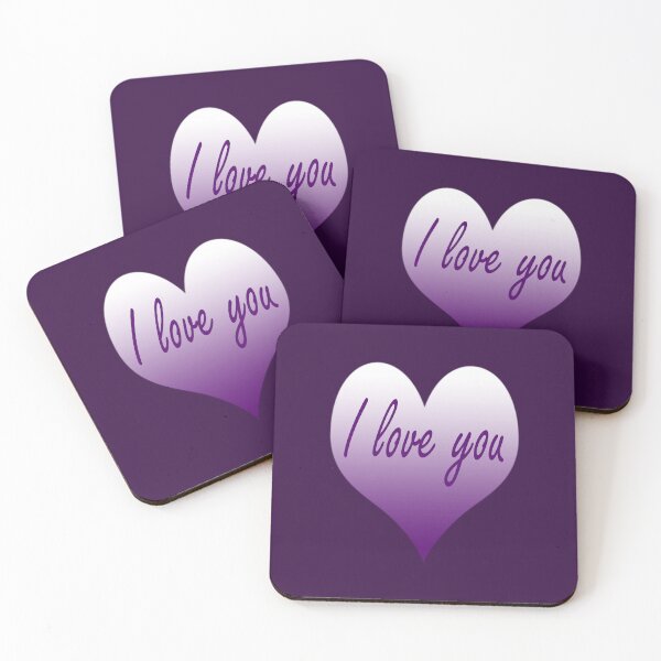 Item preview, Lilac I love you heart designed and sold by moonlovedesigns.