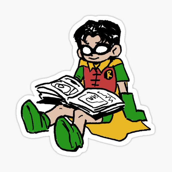 reading robin Sticker