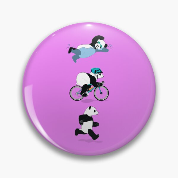Item preview, Triathlon Panda - Pink designed and sold by grumpyteds.
