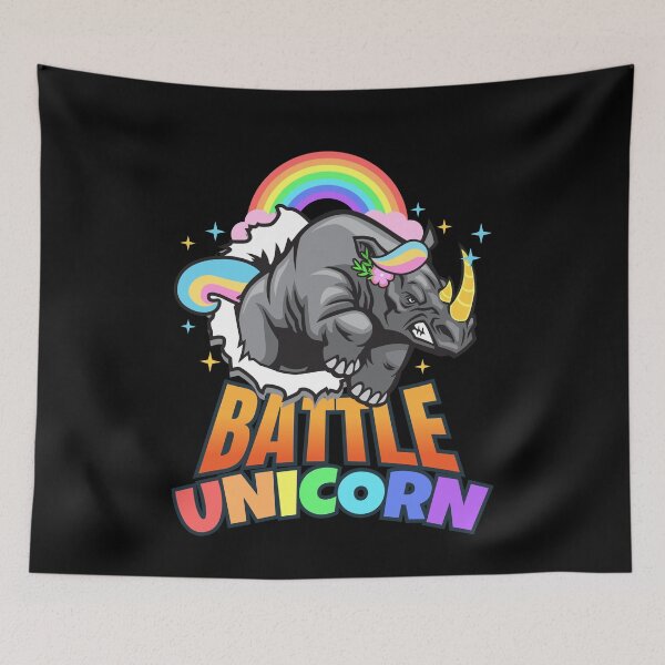 Item preview, Batalla Unicornio Rinoceronte Unicornio Rinoceronte designed and sold by MooonTees.
