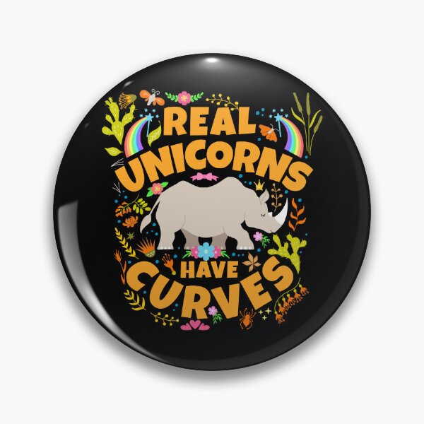 Artikelvorschau, Unicorns Have Curves Nashorn Einhorn entworfen und verkauft von MooonTees.