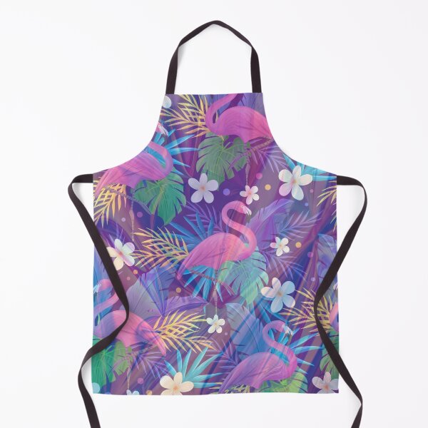Item preview, purple holo texture flamingo tropic pattern designed and sold by Beeroclock.