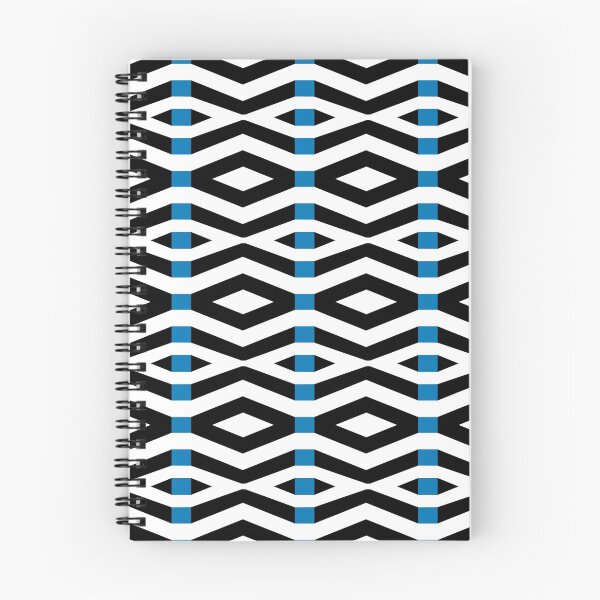 Item preview, Black and White with Blue Stripe Geometric designed and sold by Maria Garcia.