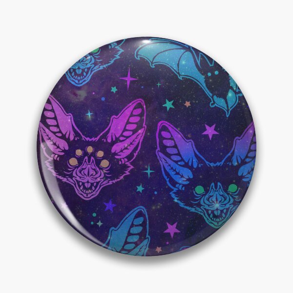 Item preview, space holography neon bats galaxy pattern designed and sold by Beeroclock.