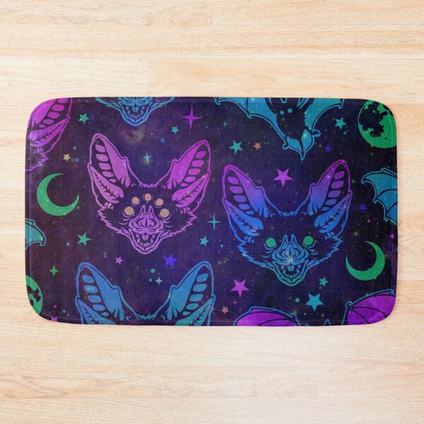 Item preview, space holography neon bats galaxy pattern designed and sold by Beeroclock.