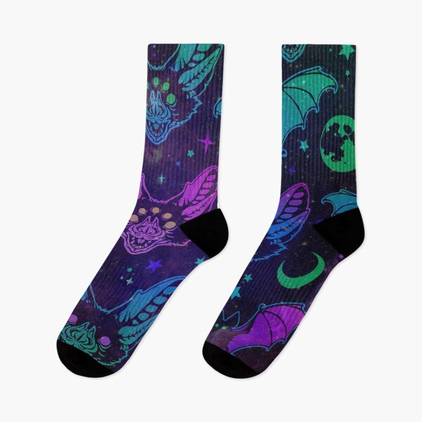Item preview, space holography neon bats galaxy pattern designed and sold by Beeroclock.