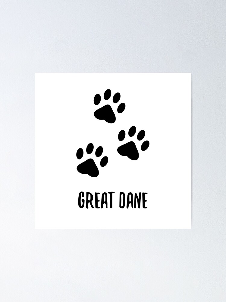 Great dane hot sale paw print