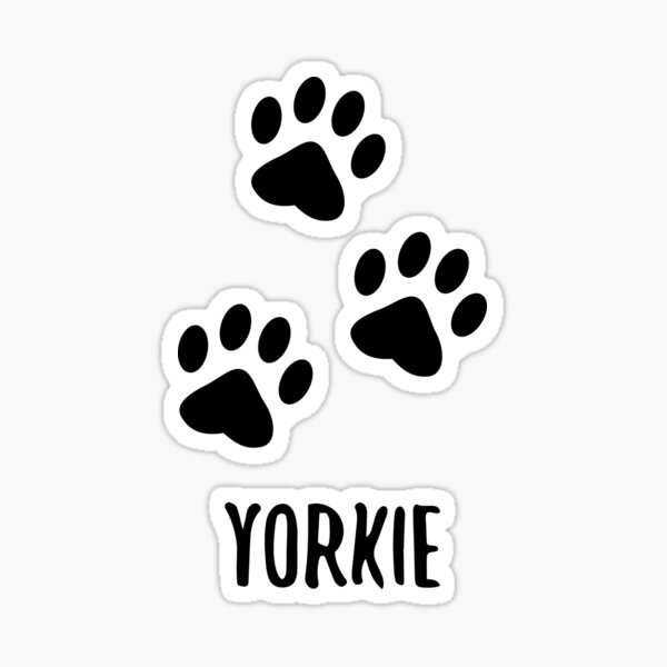 Yorkie Paw Print