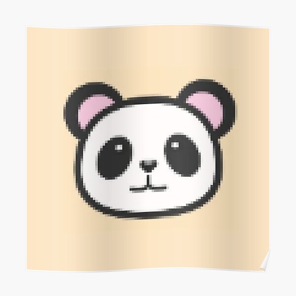pixel panda face Poster