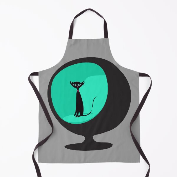 Item preview, Atomic Kitty Sitting in a Mid Century Retro Chair designed and sold by LisWilliams.