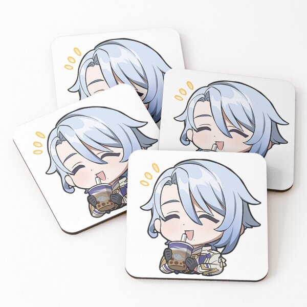 Item preview, Kamisato Ayato Genshin Impact Boba Bubble Tea Meme Chibi Graphic designed and sold by Klee K.