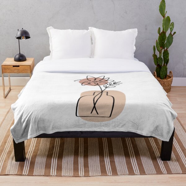 Item preview, Modern Botanical Minimal Line Art - Earth Tone 2 - Warm Neutral Shades Of Nature Pink Tan Off White Black designed and sold by MLA-Artwork.