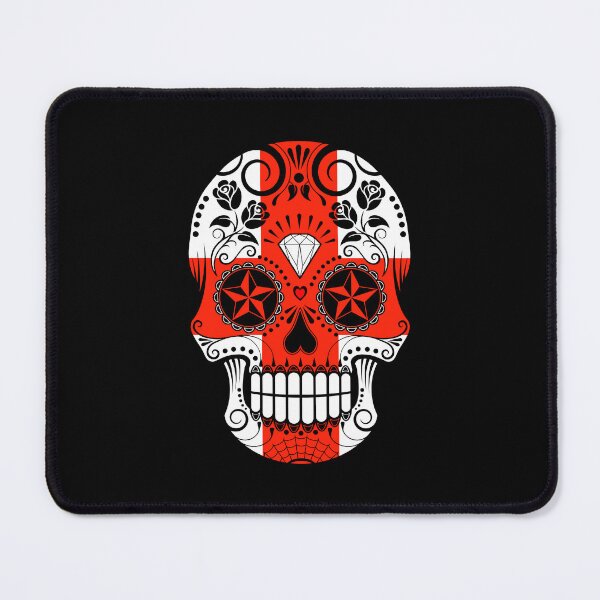 Item preview, Sugar Skull with Roses and Flag of England designed and sold by JeffBartels.
