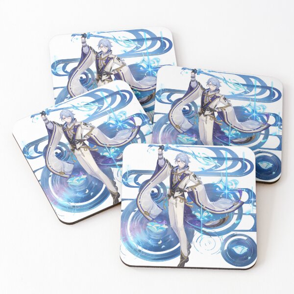 Item preview, Kamisato Ayato Genshin Impact Boba Bubble Tea Banner Burst Graphic designed and sold by Klee K.