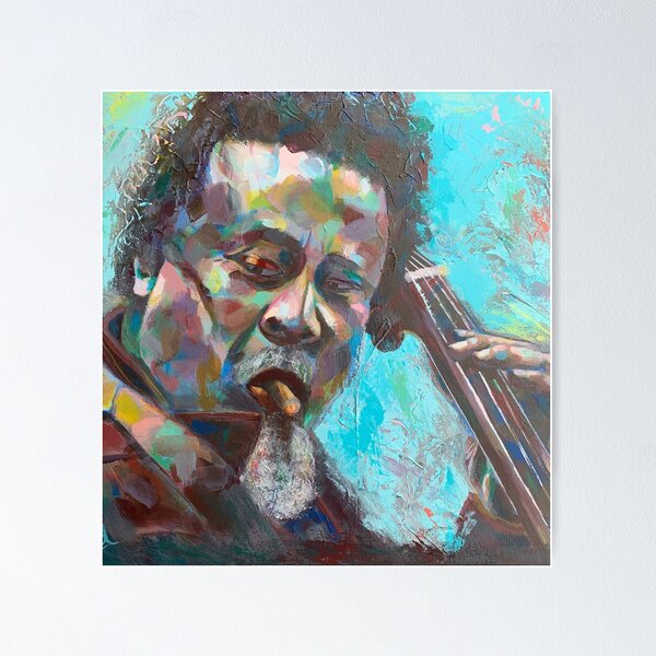 Aperçu de l'œuvre Charles Mingus, bassiste de jazz créée et vendue par BubblySteph.