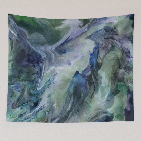 Item preview, Magnolia Marble - Blue and Green designed and sold by Allison Stockslager.