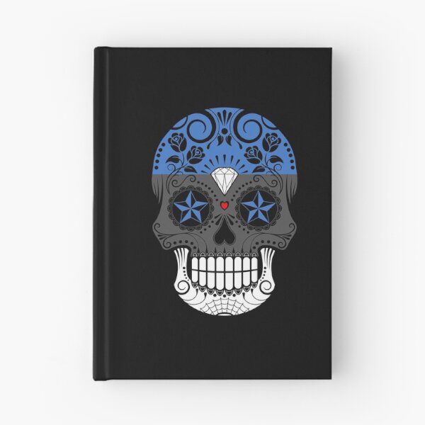 Item preview, Sugar Skull with Roses and Flag of Estonia designed and sold by JeffBartels.