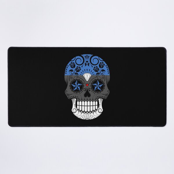 Item preview, Sugar Skull with Roses and Flag of Estonia designed and sold by JeffBartels.