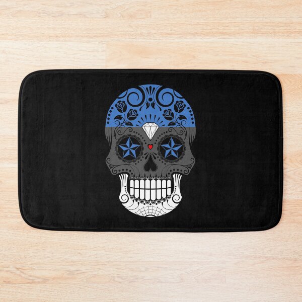 Item preview, Sugar Skull with Roses and Flag of Estonia designed and sold by JeffBartels.