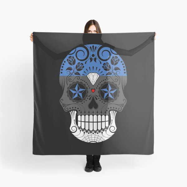 Item preview, Sugar Skull with Roses and Flag of Estonia designed and sold by JeffBartels.