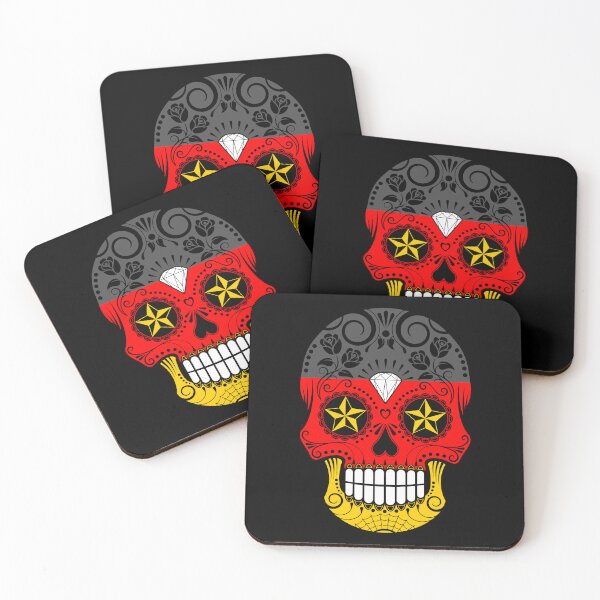 Item preview, Sugar Skull with Roses and Flag of Germany designed and sold by JeffBartels.