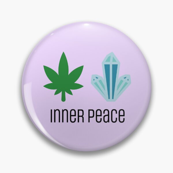 Item preview, Inner Peace Funny Weed Leaf and Blue Energy Crystal 420/Weed/Cannabis/Pot/Marijuana Design For Hippies/Witches/Pagans designed and sold by SteamParliament.