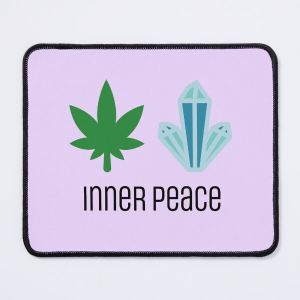 Item preview, Inner Peace Funny Weed Leaf and Blue Energy Crystal 420/Weed/Cannabis/Pot/Marijuana Design For Hippies/Witches/Pagans designed and sold by SteamParliament.