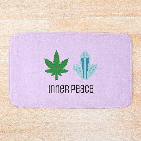 Item preview, Inner Peace Funny Weed Leaf and Blue Energy Crystal 420/Weed/Cannabis/Pot/Marijuana Design For Hippies/Witches/Pagans designed and sold by SteamParliament.