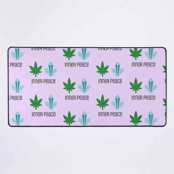 Item preview, Inner Peace Funny Weed Leaf and Blue Energy Crystal 420/Weed/Cannabis/Pot/Marijuana Design For Hippies/Witches/Pagans designed and sold by SteamParliament.