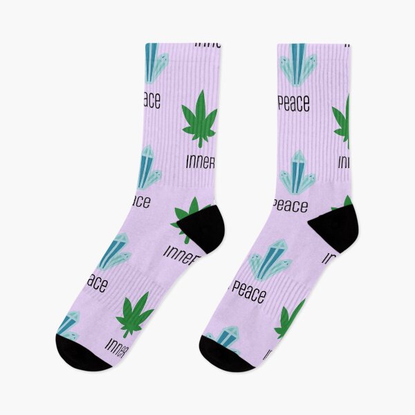 Item preview, Inner Peace Funny Weed Leaf and Blue Energy Crystal 420/Weed/Cannabis/Pot/Marijuana Design For Hippies/Witches/Pagans designed and sold by SteamParliament.