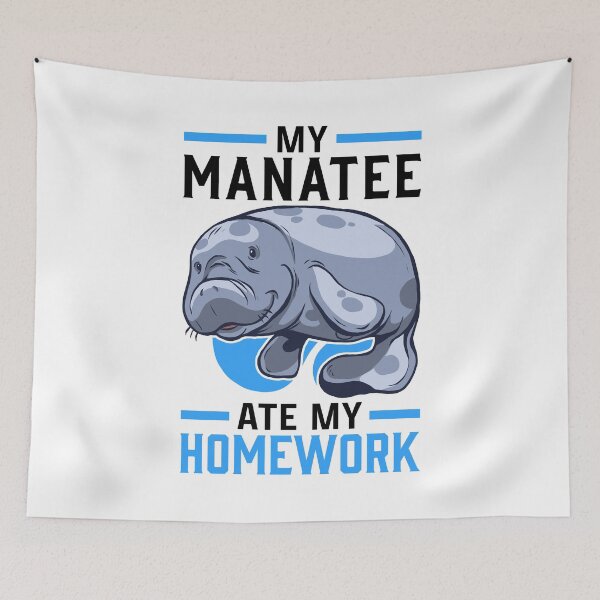 Item preview, Manatee ate homework Manatee Sea Cow designed and sold by madgrfx.