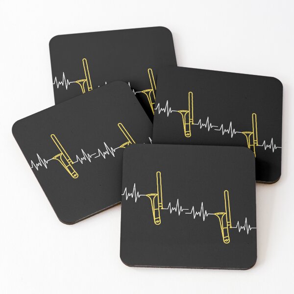 Item preview, Trombone Heartbeat Gift For Trombone Players & Trombonists designed and sold by IdeaIllustrator.