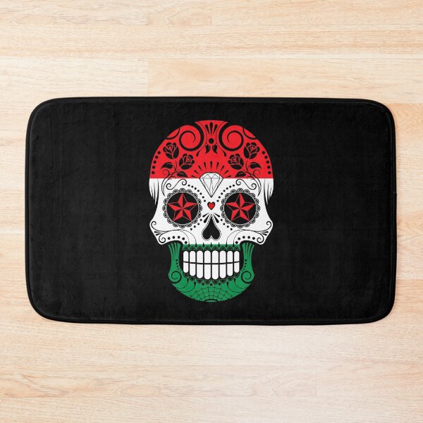 Item preview, Sugar Skull with Roses and Flag of Hungary designed and sold by JeffBartels.