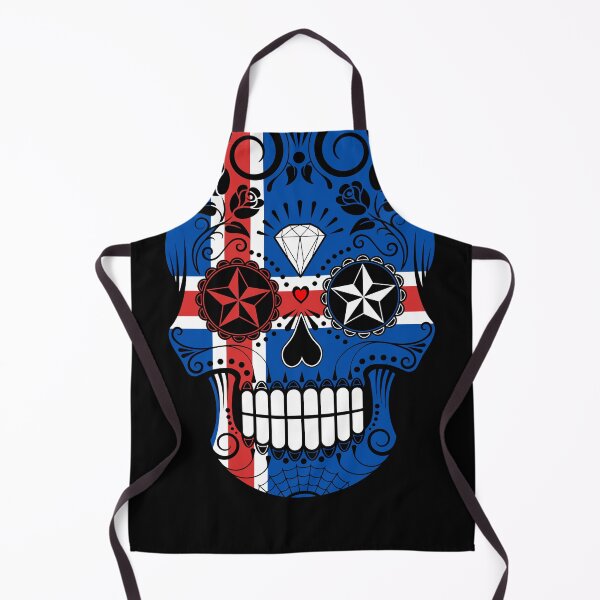 Item preview, Sugar Skull with Roses and Flag of Iceland designed and sold by JeffBartels.