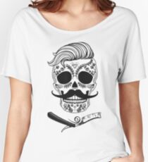 Barber Sugar Skull Women's Relaxed Fit T-Shirt