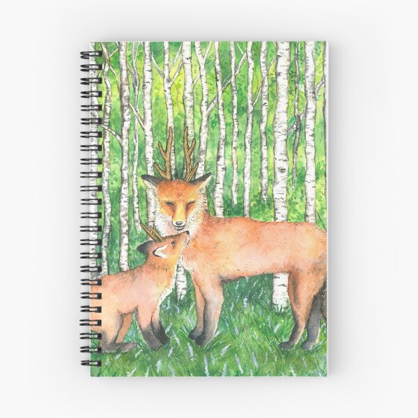 Item preview, Foxes with Antlers in the Forest designed and sold by Kelley-Art.