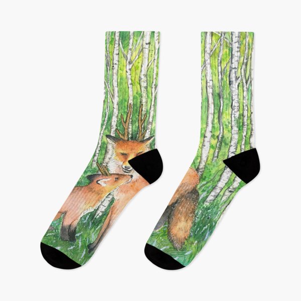 Item preview, Foxes with Antlers in the Forest designed and sold by Kelley-Art.