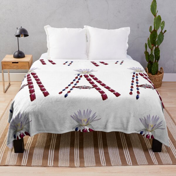 Item preview, Ruby Sapphire Precious stones Floral Red Initial Letter A  designed and sold by DigitalGemArt.