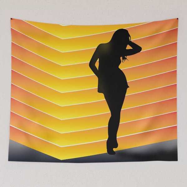 Item preview, A female shadow on a background of yellow light designed and sold by Bigrow.