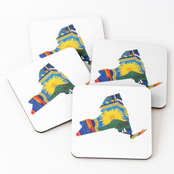 Item preview, New York Map Flag designed and sold by BeccaDaniels.