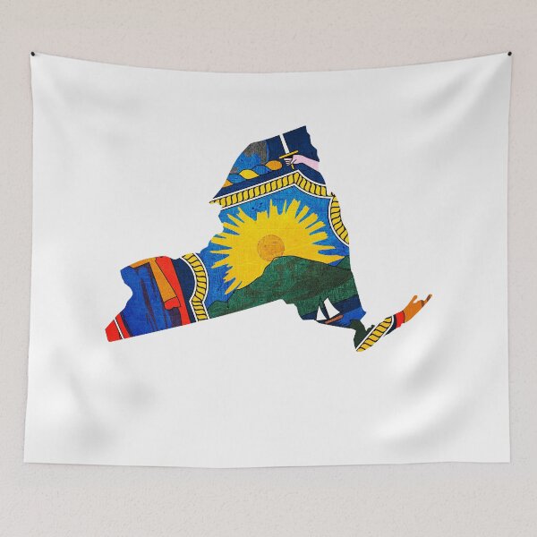 Item preview, New York Map Flag designed and sold by BeccaDaniels.