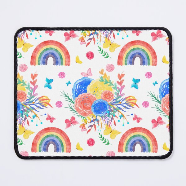 Item preview, Rainbow, seamless pattern, summer, rainbow flowers. designed and sold by AnaGuziiArt.