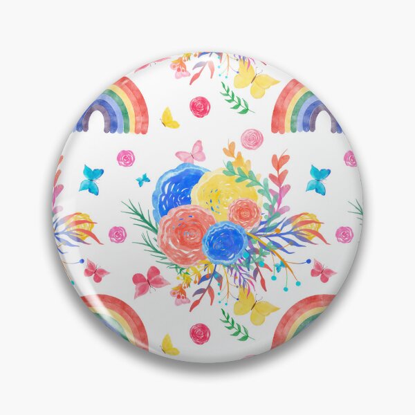 Item preview, Rainbow, seamless pattern, summer, rainbow flowers. designed and sold by AnaGuziiArt.