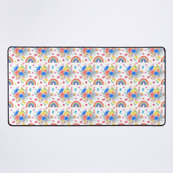 Item preview, Rainbow, seamless pattern, summer, rainbow flowers. designed and sold by AnaGuziiArt.