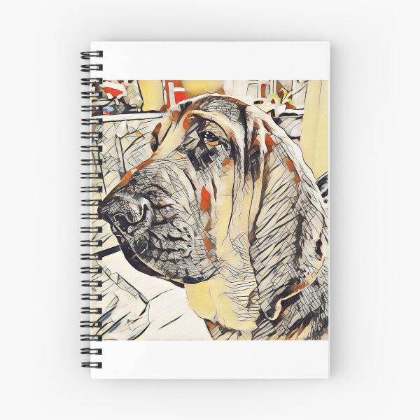 Artikelvorschau, Mantrailing-Kunst T-Shirt des Bluthundhundes, schönes digitales Kunst-T-Shirt entworfen und verkauft von MayaAndNora.