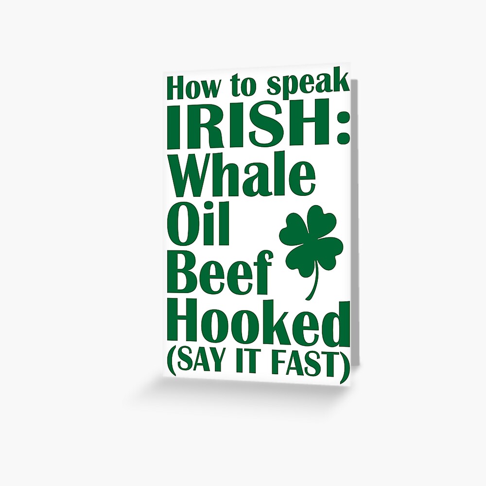 how-to-speak-irish-greeting-card-for-sale-by-cadweasel-redbubble