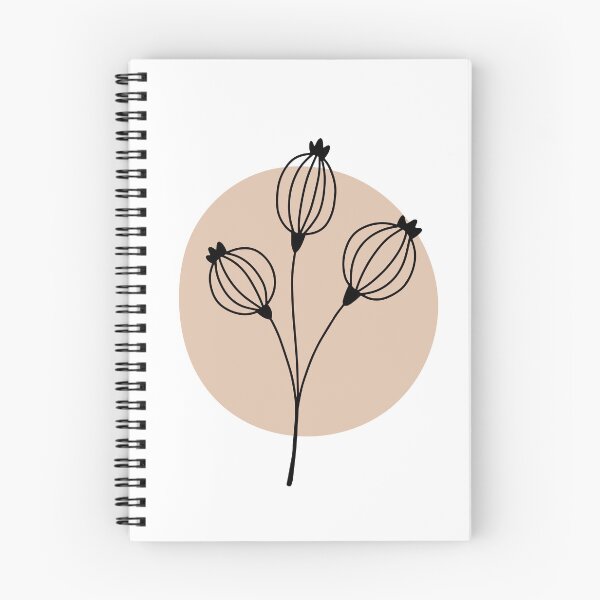 Artikelvorschau, Moderne botanische Blumenhülse Minimale Strichzeichnungen - Erdton - Warme neutrale Schattierungen der Natur Tan Black entworfen und verkauft von MLA-Artwork.
