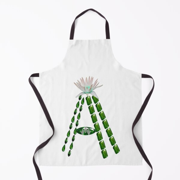 Item preview, Emerald Gemstone Floral Green Initial Letter A  designed and sold by DigitalGemArt.