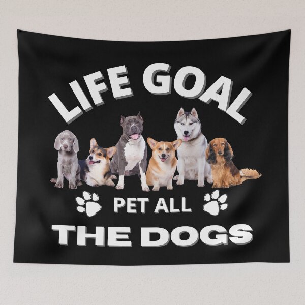 Item preview, LIFE GOAL PET ALL THE DOGS | DOGFATHER | DOGMOTHER | DOG LOVER - designed and sold by TrendyUniverse.